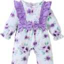 SUNNY PIGGY Newborn Baby Girl Clothes Baby Girl One Piece Romper Fall Winter Long Sleeve with Hat Sets Cute Infant Outfits (12-18 Months)