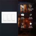 MOES Smart Single Pole Light Switch, 2.4GHz WiFi Wall Switch, Needs Neutral Wire, Multi-Control, Smart Life/TUYA APP Control, Voice Control with Alexa/Google Home, White 3 Gang