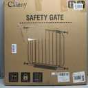 Baby Gate No Drilling, 29"-40" Auto Close Dog Gate Indoor for Doorways & Stairs, Pressure Mounted Adjustable Pet Gate, Easy Walk Through Child Gate for Children & Pets Stroller Friendly, White