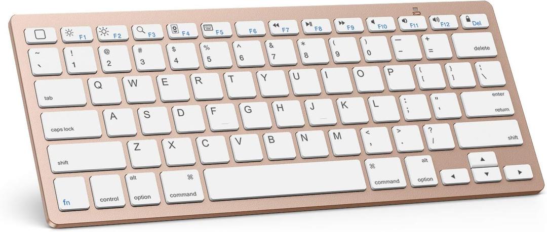 OMOTON Bluetooth Keyboard Compatible with iPad 10th Generation, iPad 10.2 (9th/8th/7th), iPad Pro 13/12.9/11 inch, iPad Air/Mini and More Bluetooth Enabled Devices, Gold