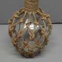 MDLUU Glass Jug with Twine 10" Tall, Flower Vase with Rope Net, Decorative Bottle Vase for Dining Room, Bedroom, Bathroom, Mantel