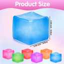2 x Jumbo Squishy Cube, Slow Rising Stress Relief Squeeze Cube Fidget Toy, 6cm | Ice Cube Stress Balls for Adults & Kids, Stress Cube Filled with Thick Substance, Sensory Toys for Anxiety Relief