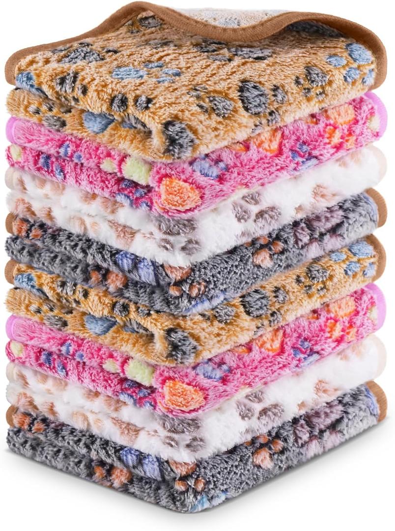 8PCS Soft Guinea Pig Bedding Blankets Washable Small Animal Fleece Cage Liners Reusable Pet Pee Pad Sleep Mat Pad Cover for Hamster Chinchilla Rabbit Hedgehog Dog Cat Essentials (1624 Inch)