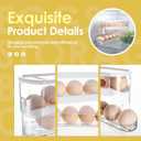 2 x Sylphide Egg Dispenser for Refrigerator, Gravity Fed Egg Dispenser, Egg Holder for Fridge, Food-Grade Auto Rolling Egg Storage Organizer