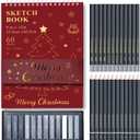 Fuxi Art Supplies for Teens 14-16 Girls, Professional Sketch Book and Pencils Set, Gifts for Sketch Artists with Stocking Stuffers.