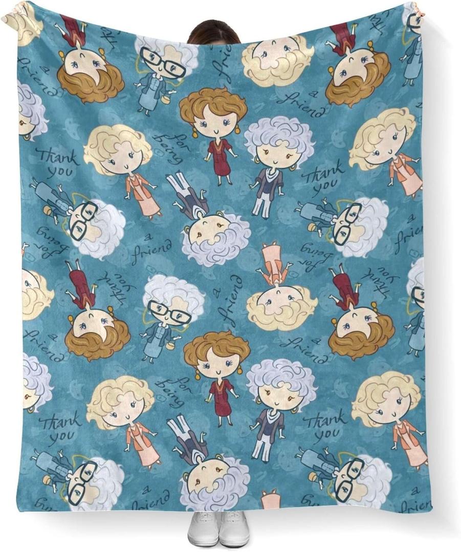 Golden Girls Blanket Gifts 60x50 Throw Blanket Lightweight Golden Girls Merchandise for Couch Bed Sofa Car