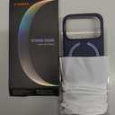 TORRAS Q3 Silicone 360 Spin for iPhone 17 Pro Case with Stand, Fit for MagSafe, Magnetic Ring Kickstand with Camera Control, Liquid Silicone Rubber Soft Phone Case for iPhone 17 Pro 6.3'', Deep Blue