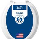Bemis 400TTA Economy Durable Wood Toilet Seat, Made in USA, Round, White