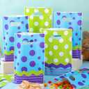 9 x HIYZI 50 PCS Monster Party Favor Bags Cartoon Birthday Goodie Bag Green Purple Plastic Gift Bags for Boys Girls Baby Shower Birthday Decoration Supplies