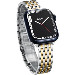 Slim & Feminine Band for Apple Watch 11 10 Se 9 8 7 6 5 4 3, Dressy Metal Band for Women for Apple Watch 42mm 41mm 40mm 44mm 45mm 46mm, Stainless Steel Watch Band for Apple Watch for Small Wrist