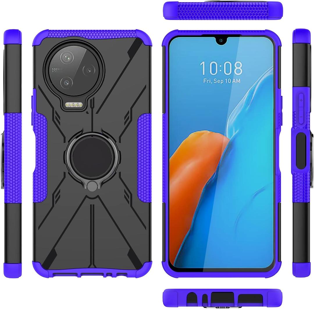 Case for Infinix Note 12 Pro 4G Case Cover,360Rotatable Kickstand Dual Layer Shockproof Case for Infinix Note 12 Pro 4G X676B Case Purple