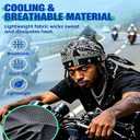 5 Pack Cooling Headscarf Cap Set, Adjustable Strap Bandana Beanie, Breathable Elastic Helmet Liner Head Wrap for Men Motorcycle Outdoor Activities