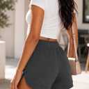 SOFIA'S CHOICE Women Athletic Shorts Drawstring High Elastic Waisted Shorts with Pockets (Gray, S)