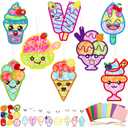 3 x WorldBazaar Ice Cream Suncatcher Crafts 16 Sets Classroom Activities