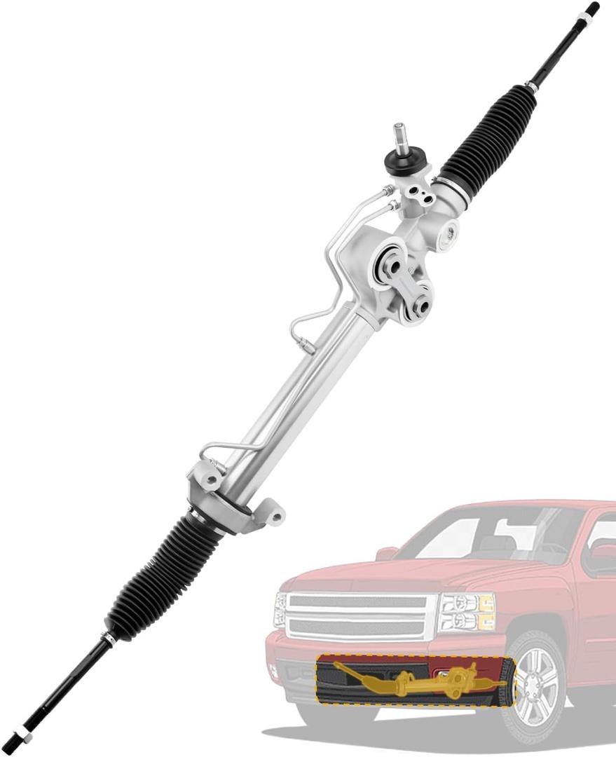 Power Steering Rack and Pinion Assembly, Compatible with 2007-2013 Chevrolet Silverado 1500 / GMC Sierra 1500, Hydraulic Steering Gear Rack Kit, Replaces# 22-1036 19207489 15254060 15254062 19133646