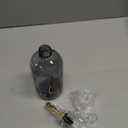 Mouthwash Dispenser for Bathroom, Glass Mouthwash Dispenser with Cup, Mouth Wash Container Bottle with Cup, Refillable Mouthwash Decanter, Clear Black, 1 Pack, 17oz