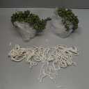 Hanging Artificial String of Pearls Plant with White Ceramic Pot for Wall Decor, House Warming Gift (31 In, 2 Pack)