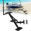 Side Mount Boat Trailer Step with Adjustable Handle, 30 Angled 3-Step System, 300 lb Capacity, Fits 2"3"/3"3"/4"3"/ 53"/4"4" Square Tube Trailers