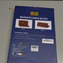 HOSHANHO Magnetic Knife Block 14 x 10 Inches, Double Sided Magnetic Knife Holder Rack for Kitchen Counter, Acacia Wood Magnetic Knife Storage Stand with Knife Sharpener