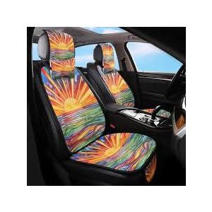 Colorful Sun In Horizon Car Seat Cushions, 6 Pieces, 17.3 X 13 in