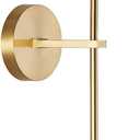 BOKT Mid Century Modern Long Wall Sconce Brushed Brass Bathroom Vanity Wall Sconce Lighting Small Gold Globe Wall Light White Glass Sphere Wall Lamp Antique Brass Wall Lighting