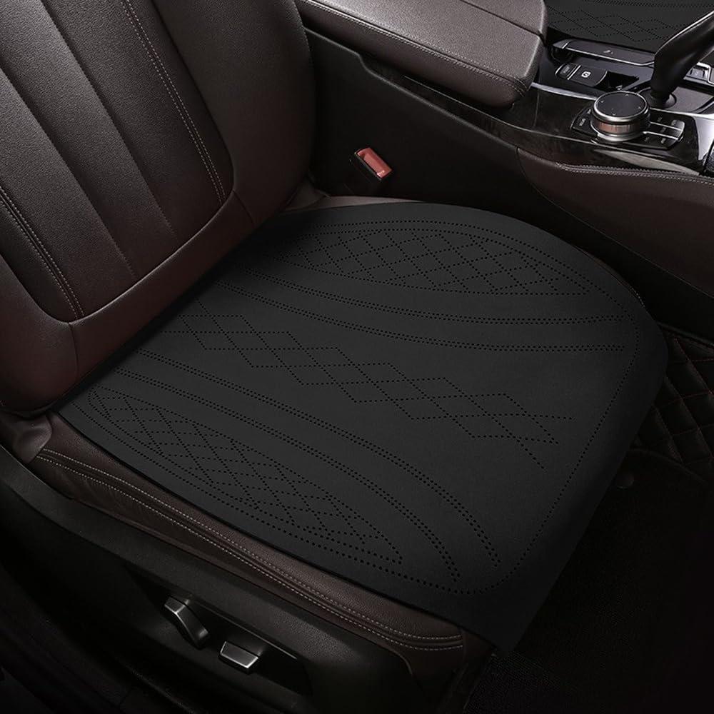 LUNDA Suede Leather Car Seat Cover Ultra-Thin Seat Cushion Breathable Seat Protector Pad Universal for Mercedes Benz AMG A B C E S R Class GLK GLA GL CLA CLS CLK SLK GLE GLS GLC (Black)