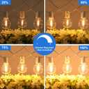 100ft Outdoor G40 LED Globe String Lights Dimmable Shatterproof Waterproof Light Strings with 52 Bulbs Connectable Commercial Hanging Lights for Patio Balcony Backyard Party (White Wire, 2-Pack)