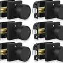 Goldenwarm Black Door Knobs Interior, Matte Black Door Knob, Privacy Door Knobs for Bedroom and Bathroom, Zinc Alloy Heavy Duty Interior DoorKnob(6 Pack)