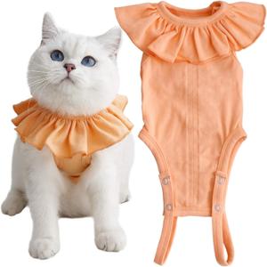 Cat Recovery Suit for Abdominal Wounds and Skin Diseases,Breathable Surgical Recovery Shirt After Surgery Wear Anti Licking Wounds,E-Collar Alternative for Female Cats Kitten, M
