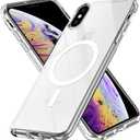 FanTEK Phone Case Compatible with iPhone X & iPhone Xs 5.8 Inch, Magnetic Clear Case Protective Bumper Hard Back Cover