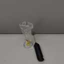 Milk Frother with Stand (Battery Included), Handheld Battery Operated Electric Foam Maker with Stainless Steel Whisk for Coffee, Latte, Cappuccino, Hot Chocolate (Black)