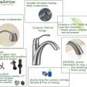 Brushed Nickel 1-Handle Single Hole Bathroom Faucet, 3-Hole Deck Plate, Pop-Up Drain and Water Supply Lines Included, TAF206-BN