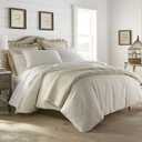 Stone Cottage - Queen Duvet Cover Set, Cotton Bedding with Matching Shams, All Season Home Decor (Florence Natural, Queen)