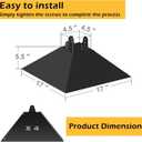 Metal Squirrel Baffle for 4x4 Post, Outside Wooden Pole Mount Squirrel Baffle for Bird Feeder Pole, 17 Inch Baffle for Bird Feeder Pole, Deter Squirrels, Straight Model,Gloss Black