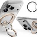 ESR for MagSafe Ring Holder, for MagSafe Phone Grip, Magnetic Phone Ring Holder, Magnetic Phone Grip with 2-Way Adjustable Stand for iPhone 17/16/15/14/13/12, S25, Pixel 10, Phone Accessories,Titanium