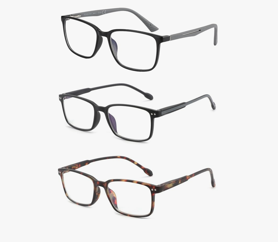 BLUEMOKY Blue Light Reading Glasses Men Women, +0.5
