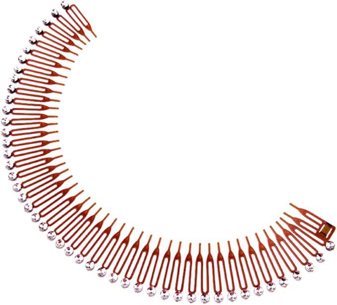 Plastic Full Circle Stretch Flexible Comb Teeth Headband Clip Face Wash Fixed Hair Accessories 5 Pack