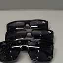 Oversized Flat Top Trendy Square Trapezoid Shape Fashion Mens Womens Sunglasses 3 Pcs