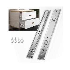 SHUHANG 1 pair Full Extension Drawer Slides 18Inch 100lb Load Capacity Side Mount Ball Bearing Glides Runners Rails Cabinet Dresser Wardrobe Kitchen Trash (18 Inch, 1 Pair)