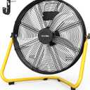 20" High Velocity Floor Fan, 5500 CFM 3-Speed Industrial Shop Fan with Wall-Mounting System,Heavy Duty Metal Fan for Workshop, Garage and Warehouse - UL Safety Listed (20 Inch)