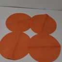 SHACOS Round Placemats Set of 4 for Dining Table Autumn Fall Round Braided Place Mats Washable Non Slip Kitchen Table Mats Decor, Bright Orange