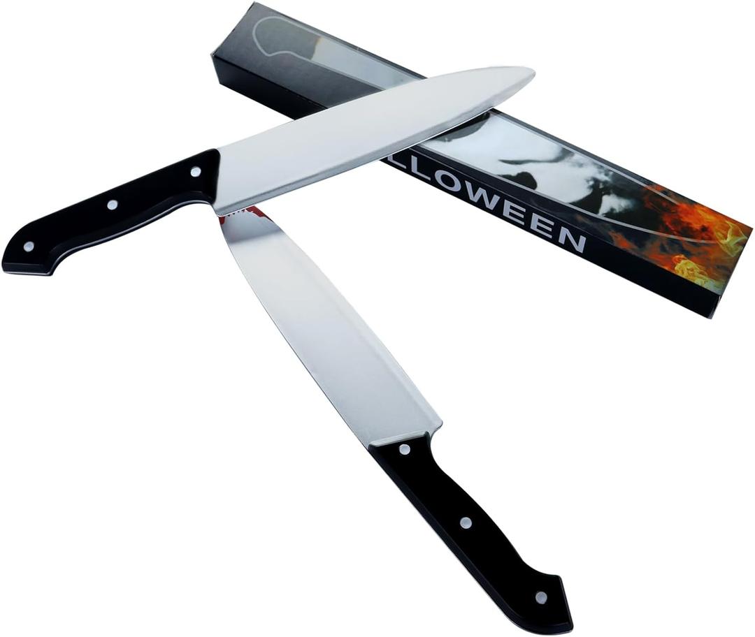 2 Pack Classic Knife for Halloween Horror Movie Cosplay Horror Props