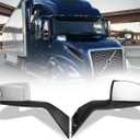 Hood Mirror Left Driver Side & Right Passenger Side Replacement for Volvo VNL 2018-2024 Semi Truck(Chrome, Left)