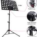 1/2/3 Pack Sheet Music Stand, Adjustable Music Stand with Carrying Bag, Professional Music Book Holder Music Sheet Clip Holder for Guitar, Ukulele, Violin Players(Standard Version, 1 Pack)