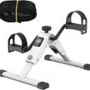 MOMODA Under Desk Bike Pedal Exerciser with LCD Display Portable Mini Exercise Bike for Arm and Leg (Grey)