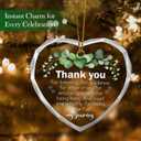 2 x Thank You Gifts for Women Men, Appreciation Christmas Ornaments Gifts for Friend Teacher Coworker (Green)