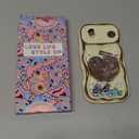 Toycamp for iPhone 16 Plus Case 6.1 Inch - Women Girls Cute Coffee with Sliding Camera Cover Girly Glitter Teens Cartoon Teens Design Flowing Liquid Quicksand Cover for iPhone 16 Plus Phone Case