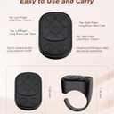 5 x TikTok Scrolling Ring - Remote Control for TikTok, Bluetooth Page Turner Ring Scroller for iPhone iPad, Camera Shutter Short Video and Music Remote Controller, iOS Android Phone Compatible (BLACK)