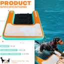 HEYBOARD Inflatable Dog Pool Ramp for Large Dogs Safe Dog Dock Boat Ramp Floating Pontoon Ladder Steps for Dogs Up to 230 lbs with Non-Slip EVA for Pool & Lake