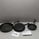 T-fal Ultimate Hard Anodized Nonstick Fry Pan Set 3 Piece: 8, 10.25, & 12 Inch, Oven Broiler Safe 400F, Kitchen Cookware Set, Pots and Pans Set Non Stick, Frying Pans, Skillets, Dishwasher Safe, Black